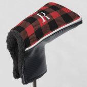 Klassisches Mongramm Büffel kariertes Geschenk für Golf Headcover (3/4 Vorderseite)