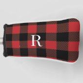 Klassisches Mongramm Büffel kariertes Geschenk für Golf Headcover (Vorderseite)