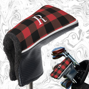 Klassisches Mongramm Büffel kariertes Geschenk für Golf Headcover