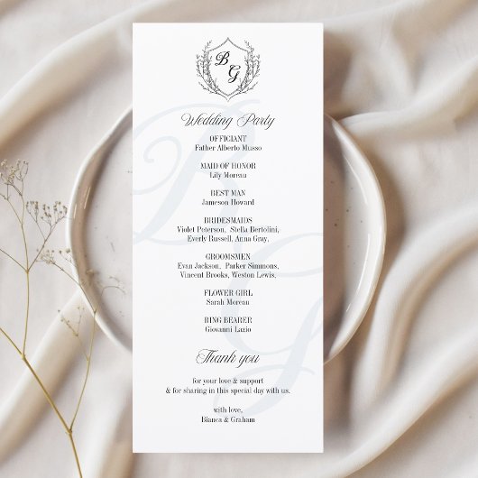 Klassisches Monografie-Programm für Vintages Wappe