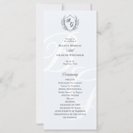 Klassisches Monografie-Programm für Vintages Wappe (Vorderseite)