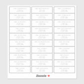 Klassisches Monogram Wappen-Hochzeit Aufkleber (Blatt)