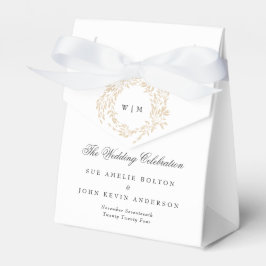 Klassisches Monogram Wappen-Hochzeit Geschenkschachtel