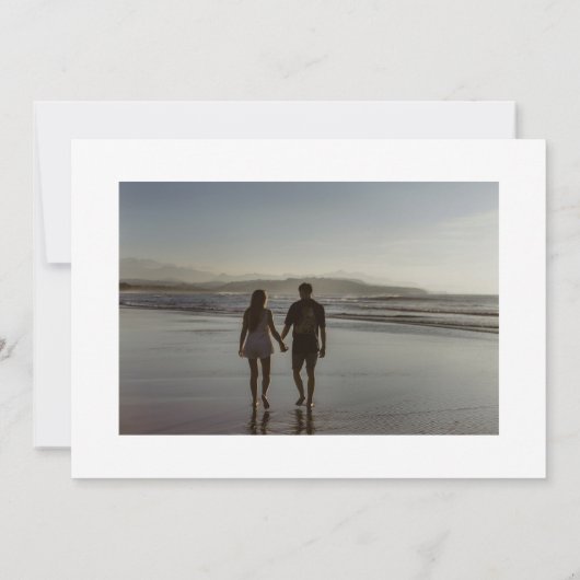 Klassisches Monogram Wappen-Hochzeit Save The Date (Rückseite)