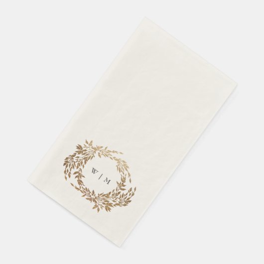 Klassisches Monogram Wappen-Hochzeit Serviette (Ecke)