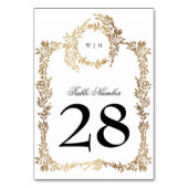 Klassisches Monogram Wappen-Hochzeit Tischnummer (Vorderseite)