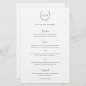 Klassisches Monogram Wreath Wappen Elegantes Hochz (Vorne/Hinten)