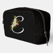 Klassisches Monogramm Anfangsbuchstabe rote Blume Waschbeutel (Rechte Ecke)