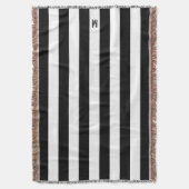 Klassisches Monogramm aus schwarzem und weißem Cab Decke (Vorderseite Vertikal)