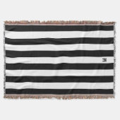 Klassisches Monogramm aus schwarzem und weißem Cab Decke (Vorderseite)