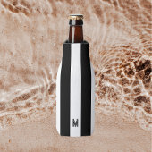 Klassisches Monogramm aus schwarzem und weißem Cab Flaschenkühler