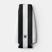 Klassisches Monogramm aus schwarzem und weißem Cab Flaschenkühler (Vorderseite)