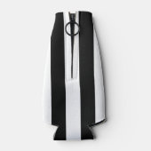 Klassisches Monogramm aus schwarzem und weißem Cab Flaschenkühler (Rückseite)