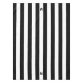 Klassisches Monogramm aus schwarzem und weißem Cab Tischdecke (Vorderseite)