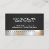 Klassisches Monogramm | Bleimetallrivets Visitenkarte (Rückseite)