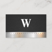 Klassisches Monogramm | Bleimetallrivets Visitenkarte (Vorderseite)