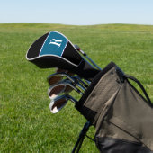 Klassisches Monogramm Blockfarbengeschenk für Golf Golf Headcover (In SItu)