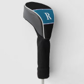 Klassisches Monogramm Blockfarbengeschenk für Golf Headcover (angewinkelt)