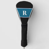 Klassisches Monogramm Blockfarbengeschenk für Golf Headcover (Vorderseite)