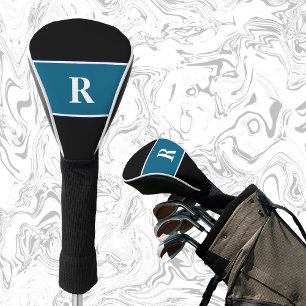 Klassisches Monogramm Blockfarbengeschenk für Golf Headcover