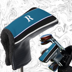 Klassisches Monogramm Blockfarbengeschenk für Golf Headcover