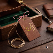 Klassisches Monogramm Braun als Zeichen der Wertsc Geschenkanhänger