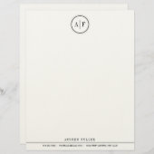 Klassisches Monogramm Briefkopf (Vorne/Hinten)
