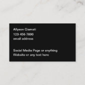 Klassisches Monogramm-Business Beruflich Visitenkarte (Rückseite)