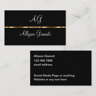 Klassisches Monogramm-Business Beruflich Visitenkarte