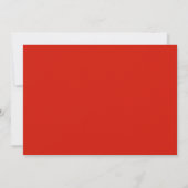 Klassisches Monogramm Candy Red Rand Schreibwaren Mitteilungskarte (Rückseite)