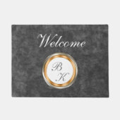 Klassisches Monogramm-Design Fußmatte (Vorderseite)