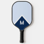 Klassisches Monogramm-Elegant Pickleball Schläger (Rückseite)