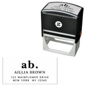 Klassisches Monogramm | Elegante minimale Rücksend Permastempel (Beispiel)