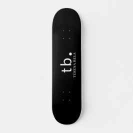 Klassisches Monogramm Elegantes Minimalistisches S Skateboard