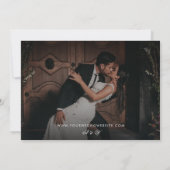 Klassisches Monogramm formales Elegantes Foto Hoch Einladung (Rückseite)