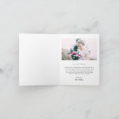 Klassisches Monogramm-Foto Dankeskarte (Innenseite)