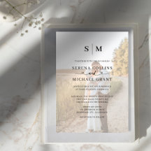 Klassisches Monogramm Foto Herz Schrift Hochzeit