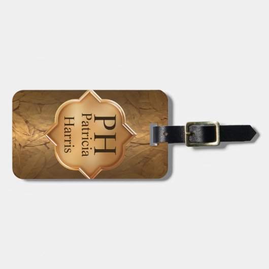 Klassisches Monogramm Gepäckanhänger (Vorderseite horizontal)