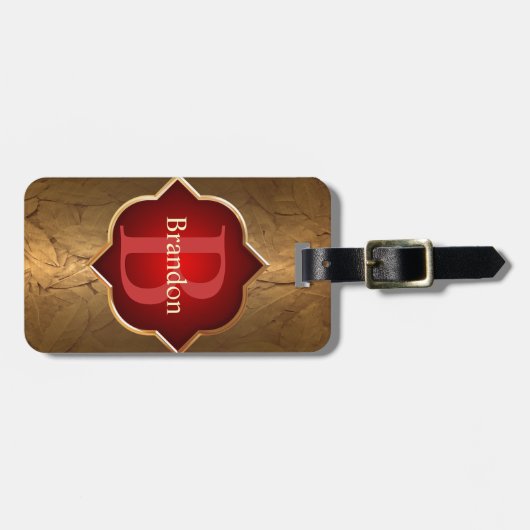 Klassisches Monogramm Gepäckanhänger (Vorderseite horizontal)