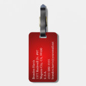 Klassisches Monogramm Gepäckanhänger (Rückseite vertikal)