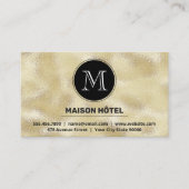 Klassisches Monogramm | Goldfolie Visitenkarte (Vorderseite)