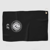 Klassisches Monogramm Golfhandtuch mit individuell (Horizontal)