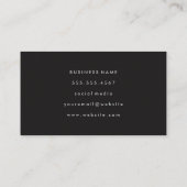 Klassisches Monogramm Grau mit Bogentext Visitenkarte (Rückseite)