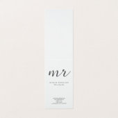 Klassisches Monogramm Grau Weiß Minimalistisch Sch Visitenkarten (Außenseite Aufgefaltet)