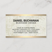 Klassisches Monogramm | Grunge Gold Metal Trimm Visitenkarte (Rückseite)