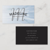 Klassisches Monogramm | Hintergrund der Fahrtricht Visitenkarte (Vorne/Hinten)