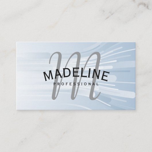 Klassisches Monogramm | Hintergrund der Fahrtricht Visitenkarte (Vorderseite)