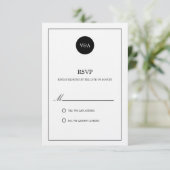 KLASSISCHES MONOGRAMM | HOCHZEIT RSVP KARTE (Stehend Vorderseite)