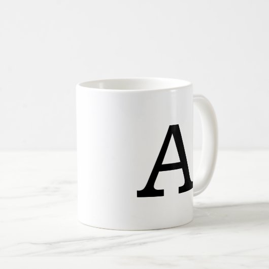 Klassisches Monogramm Kaffeetasse (VorderseiteRechts)