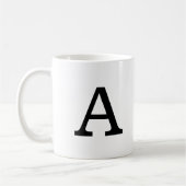 Klassisches Monogramm Kaffeetasse (Links)